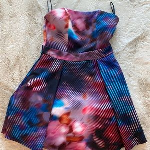 Bebe strapless fit and flare dress